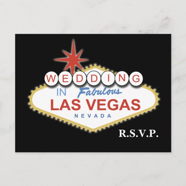 Carte Vegas Wedding rsvp (Devant)