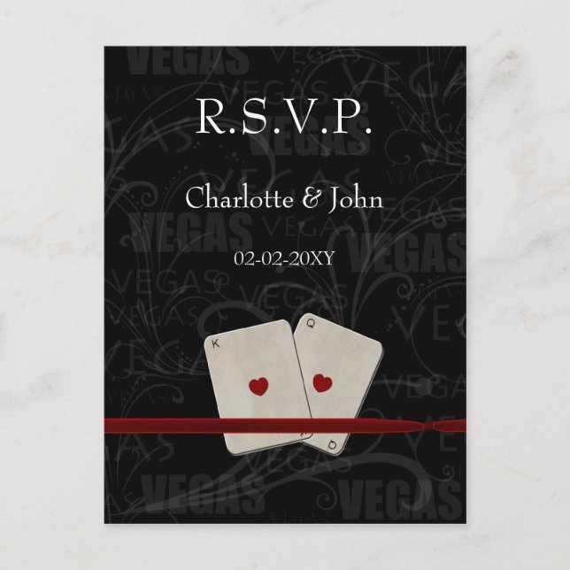 Carte Vegas Wedding rsvp (Devant)