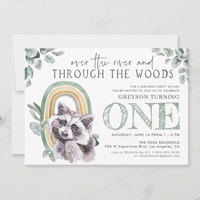 Carte Végétation boisée | Animaux forestiers et arcs-en- (Devant)