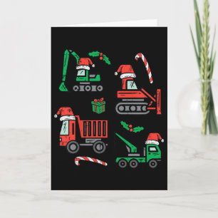 Carte Véhicules de construction de Noël pour enfants Cam