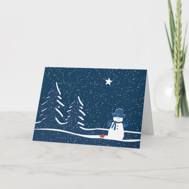 Carte Veille de bonhomme de neige (Devant)