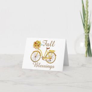 Carte Vélo floral de bénédiction d'automne