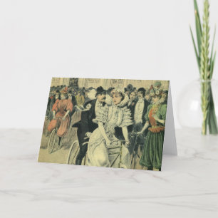 Carte Vélo neuf mariée et mariée Mariage victorienne