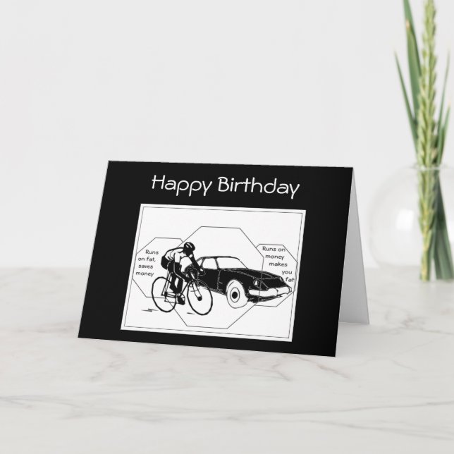 Carte Vélo, Vélo, Cycle, Sport Vélo Personnalisé Anniver (Devant)