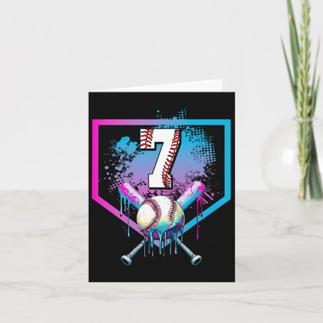 Carte Vendre Drith 7th Birthday Home Plate Boys Youth 7  (Devant)
