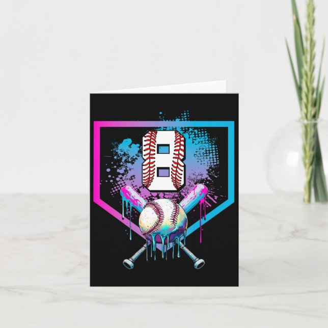Carte Vendre Drith 8th Birthday Home Plate Boys Youth 8  (Devant)