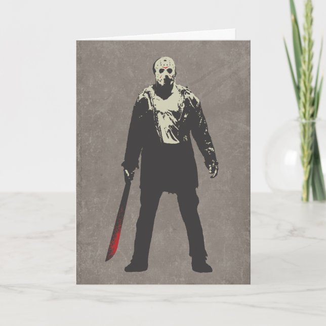 Carte Vendredi 13 | Jason Voorhees Caractère Art (Devant)