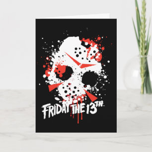 Carte Vendredi 13   Masque de Hockey Splatter de peintur
