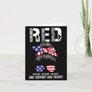 Carte Vendredi rouge de soutien à l'armée - Se souvenir 
