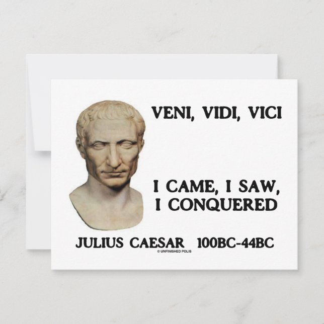 Carte Veni, Vidi, Vici - Je Suis Venu, J'Ai Vu, J'Ai Con (Devant)