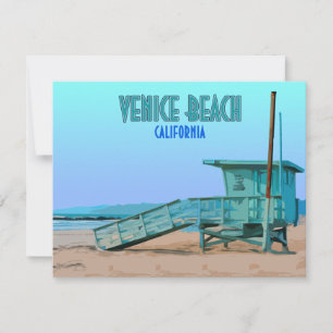 Carte Venice Beach California Vintage Flat Card