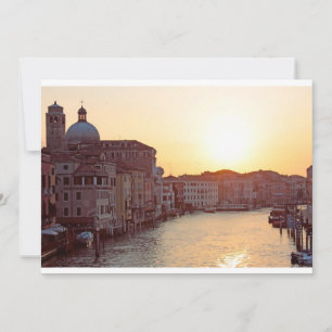 Carte Venise, Coucher de soleil sur le canal grande