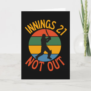 Carte Ventilateur de cricket 21 ans Anniversaire non sor