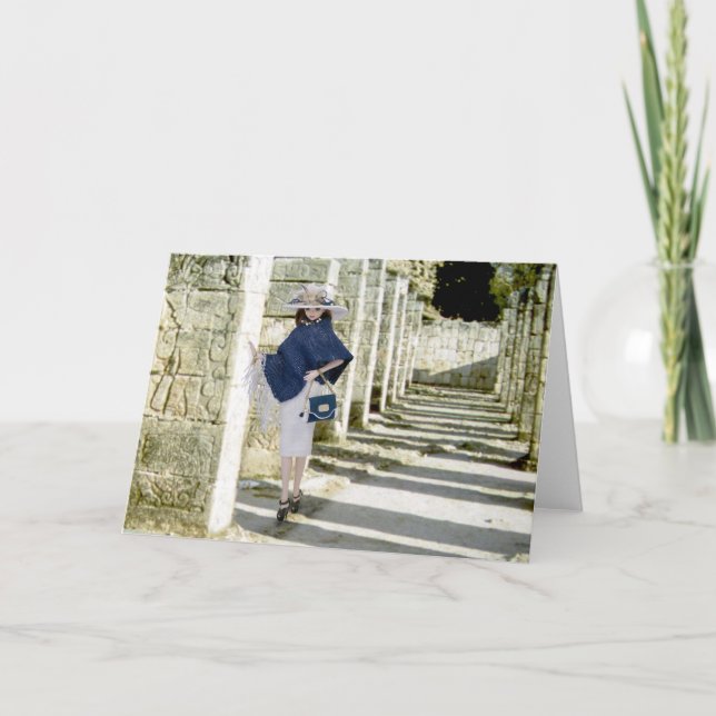 Carte Verdi, pilastres découpés chez Chichen Itza, (Devant)