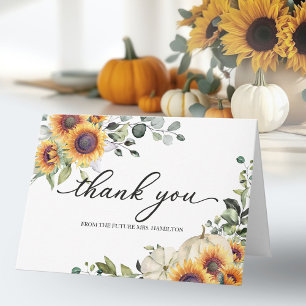 Carte Verdure Tournesols Automne Remerciements pour une