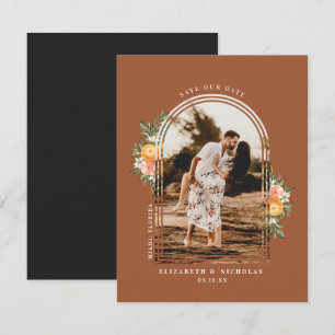 Carte Verger de Citrus Élégant Boho Enregistrez la Dat