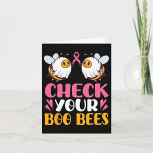 Carte Vérifiez votre Boo Bees Respiration du cancer du s