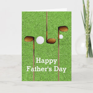 Carte Véritable Fête des pères Golfer Trou en un