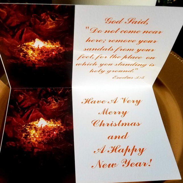 Carte Véritable Foil "The Burning Bush" ( This design is called "The Burning Bush." I was inspired by the story of Moses.)