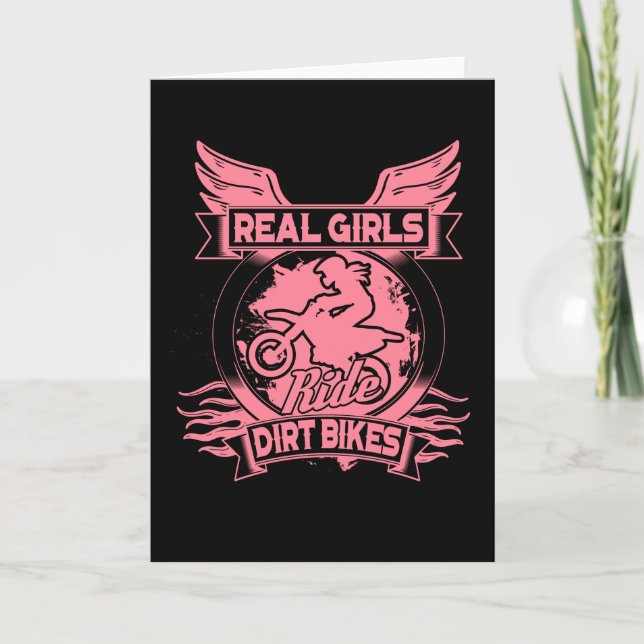 Carte Véritables Filles Ride Dirt Vélos Pour Femmes Moto (Devant)