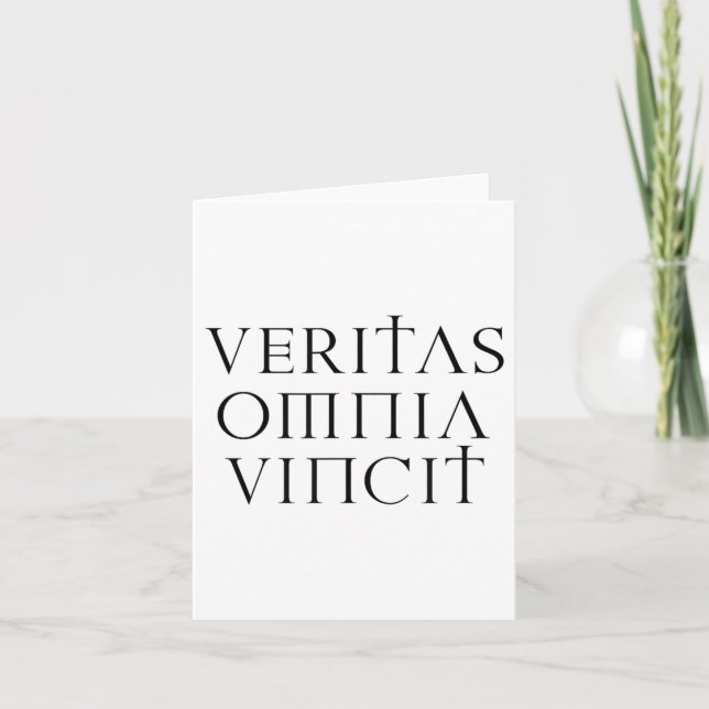 Carte Veritas Omnia Vincit Inspiration Latin Citation Ph (Devant)