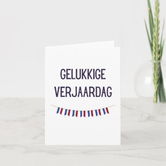 Carte Verjaardag Gelukkige, joyeux anniversaire néerland