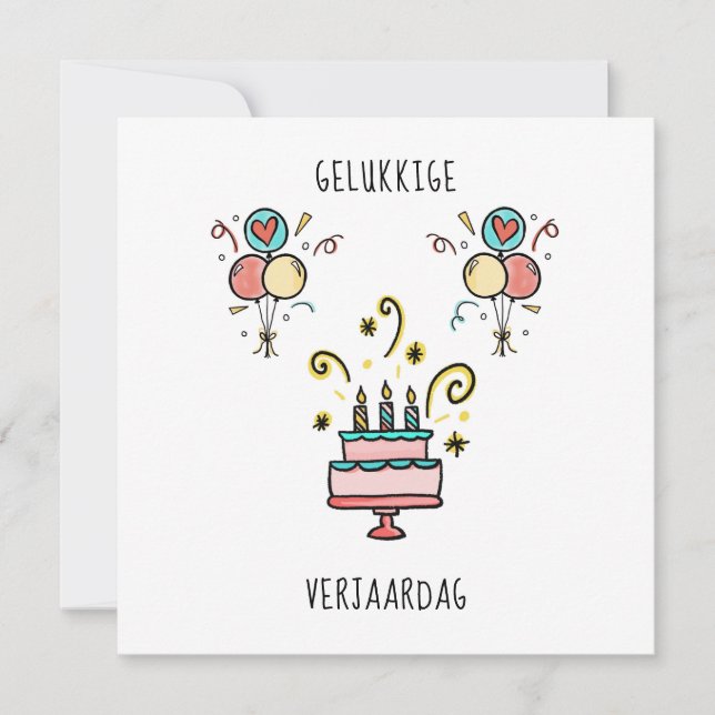 Carte Verjaardag | Joyeux anniversaire (Devant)