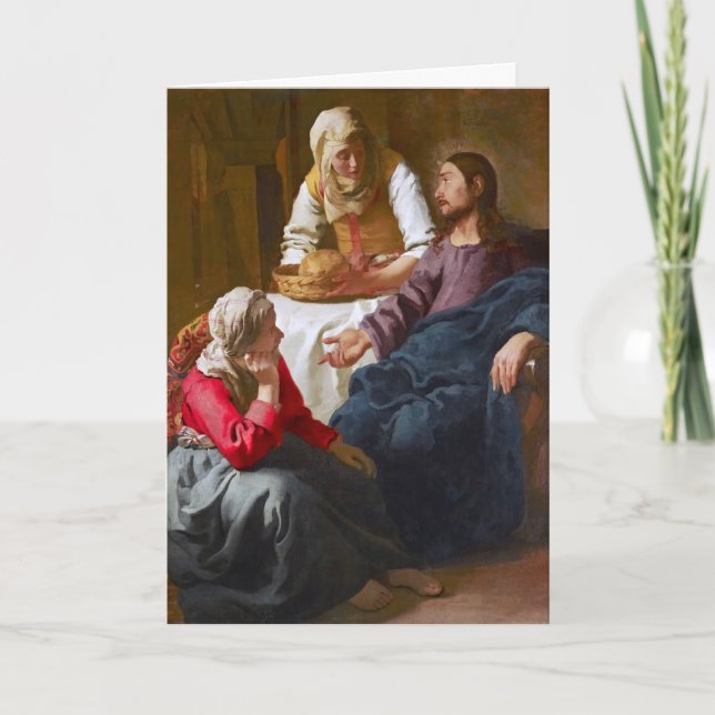 Carte Vermeer - Christ dans la Maison de Martha et Marie (Devant)