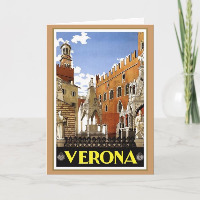 Carte Vérone vintage Italie (Devant)
