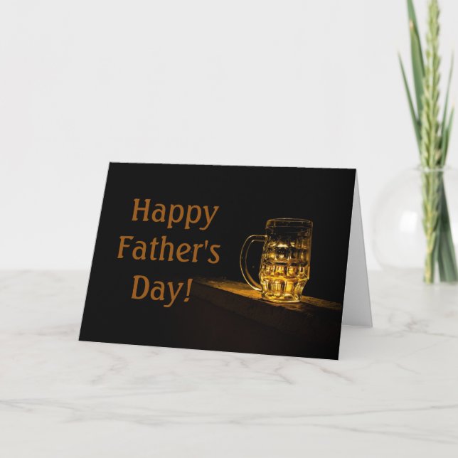Carte Verre à Bière Fête des Pères (Devant)