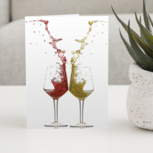 Carte Verre à vin éclaboussé