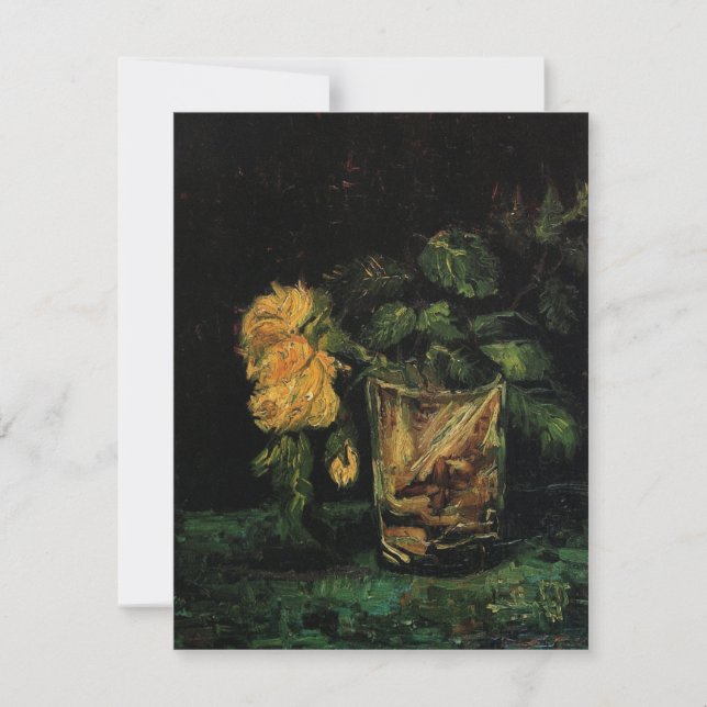 Carte Verre avec Roses par Vincent van Gogh (Devant)