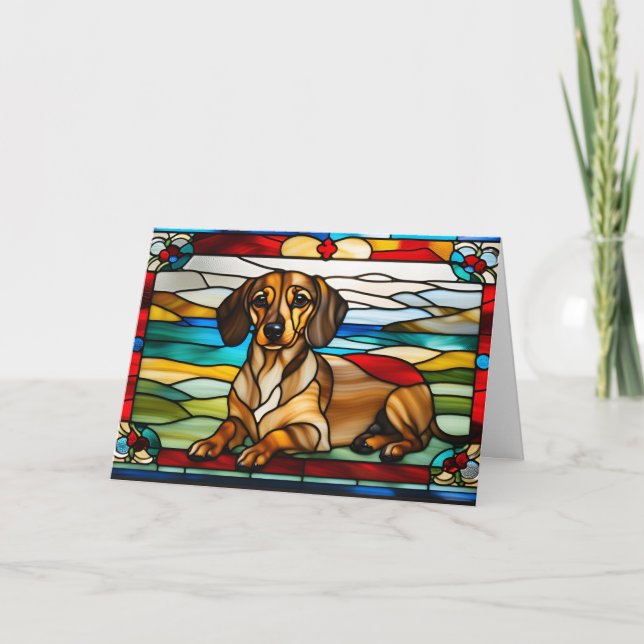 Carte Verre Dachshund (Devant)
