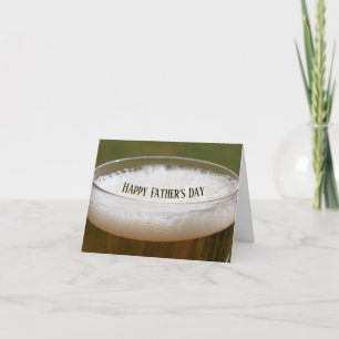 Carte Verre De Fête des pères De Bière Foamy