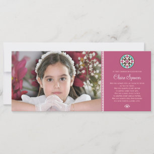 Carte Verre tendu Garde photo de la sainte première comm