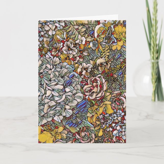 Carte Verre verni Botanique Floral (Devant)