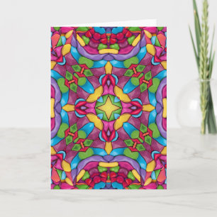 Carte Verre Vintage pourpre Kaleidoscope