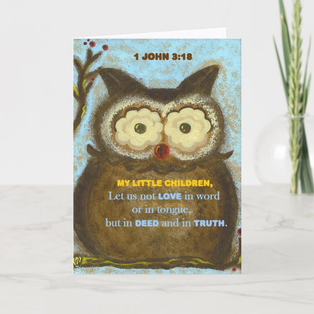 Carte Vers de bible : 1 3h18 PedagogyGreetings de John (Devant)