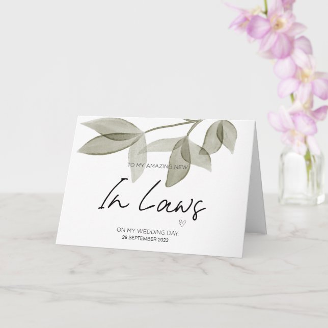 Carte Vers de nouveaux parents en Merci de Mariage de dr (Orchidée)