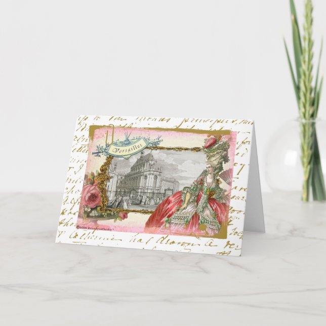 Carte Versailles Marie Antoinette Élégance Collage (Devant)
