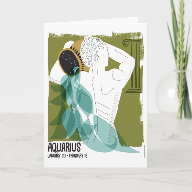 Carte Verseau le zodiaque de porteur de l'eau (Devant)