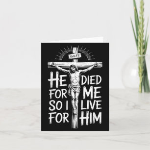 Carte Verset biblique chrétien Jésus est mort pour moi