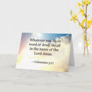 Carte verset biblique, Colossiens 3-17,