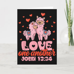 Carte Verset biblique Jean 13&#  Lama Saint-Valentin ch