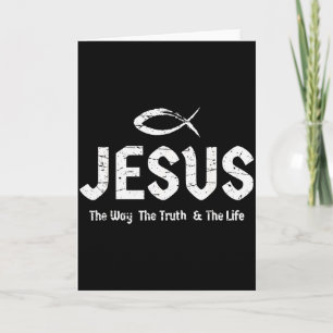 Carte Verset biblique Jean 14_6 Jésus le chemin vérité &