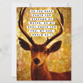 Carte Verset biblique - Psaume 42:1