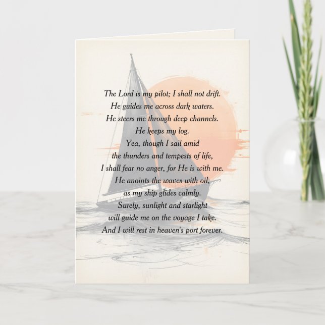 Carte Verset De Voile Inspirant Pour La Sympathie (Devant)