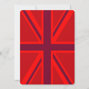Carte Version rouge Décor Union Jack britannique