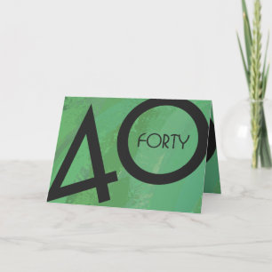 Carte Vert 40 Décennie Anniversaire