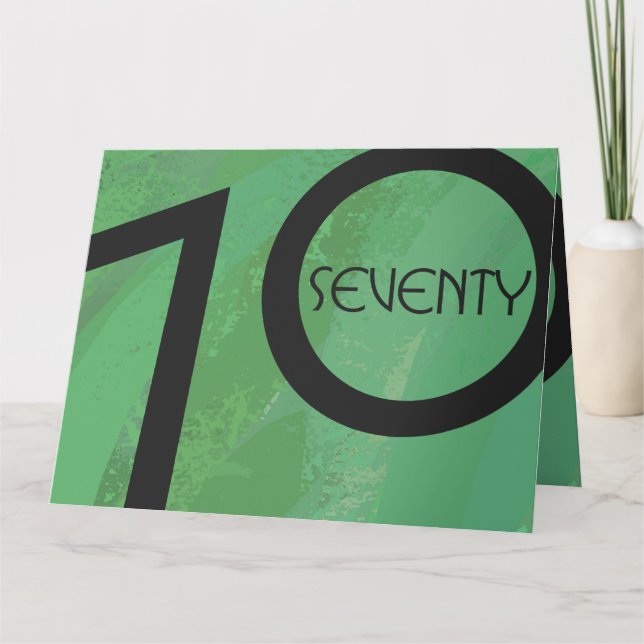 Carte Vert 70 Décennie Anniversaire (Devant)